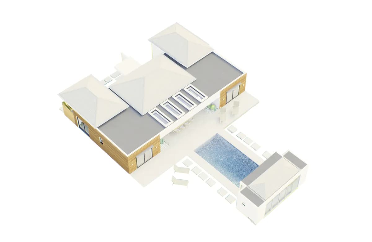 Villa Sienna — axonométrie toiture