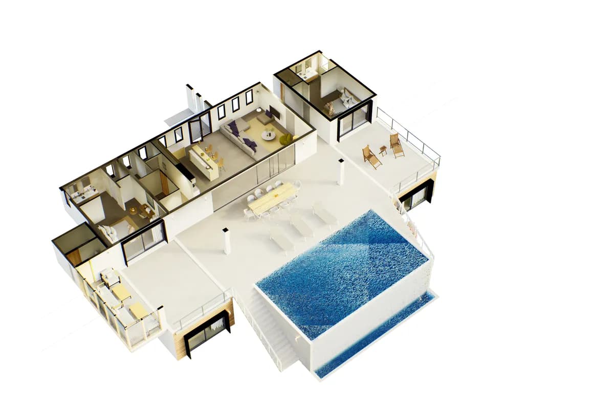 Villa Cyan — plan RDC