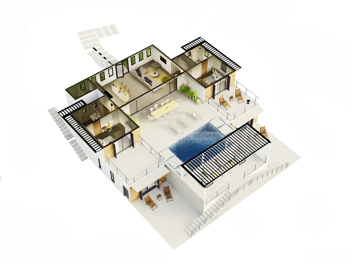 Villa Indigo — plan RDC